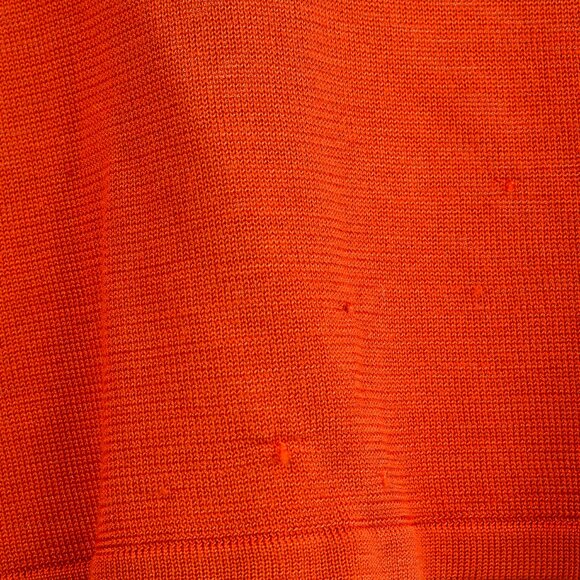 'S Max Mara Burnt Orange Short Dolman Sleeve Silk V-neck Knit Top - Picture 6 of 9